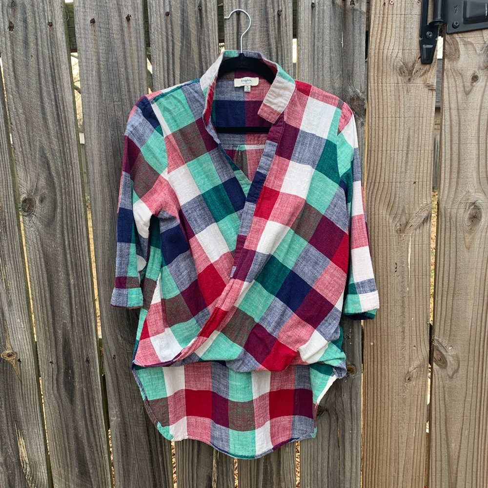 Hayden plaid top